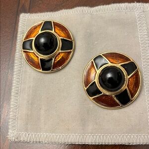 Multi-color Round Clip-on Earrings